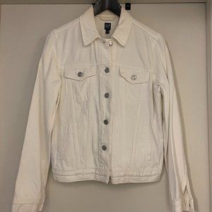 GAP Classic White Denim Jacket- Size medium